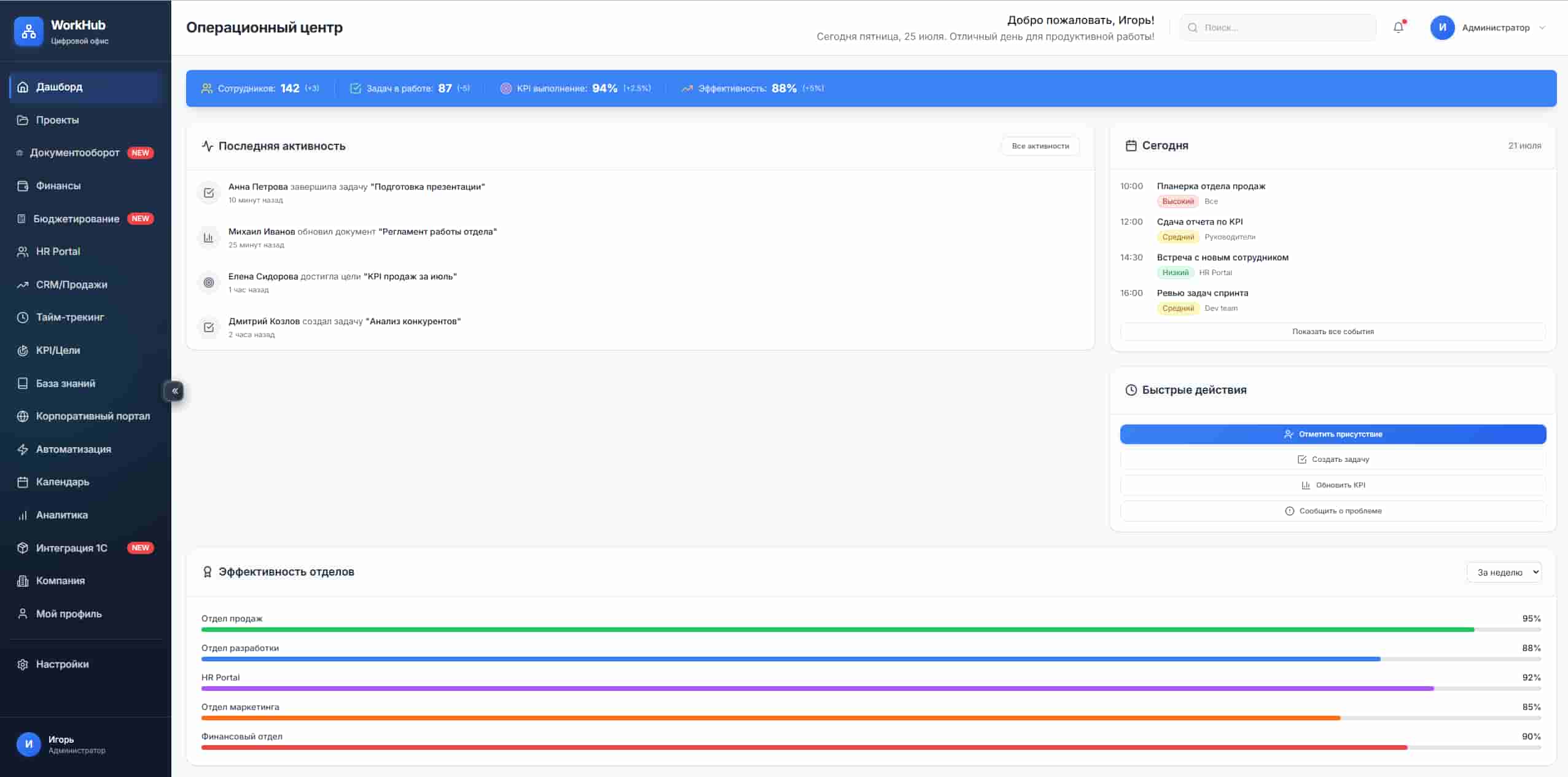 Операционный центр компании